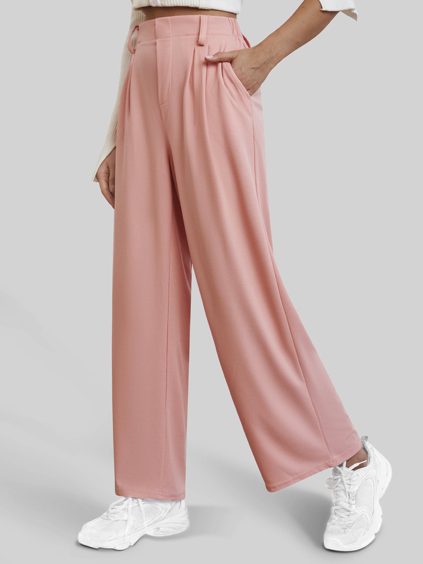 Casual Straight Wide-Leg Pants