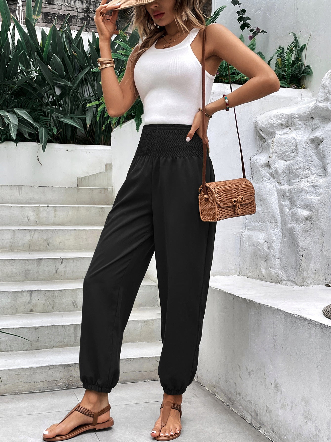 High-Waisted Wide-Leg Pants