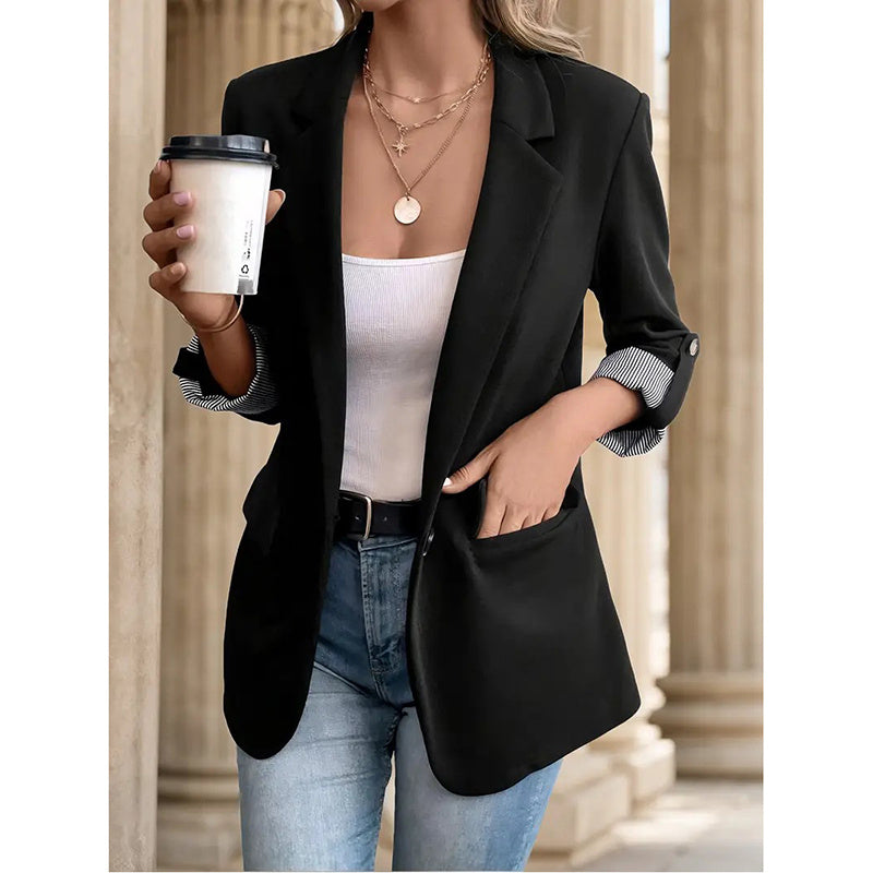 Open-Front Casual Blazer