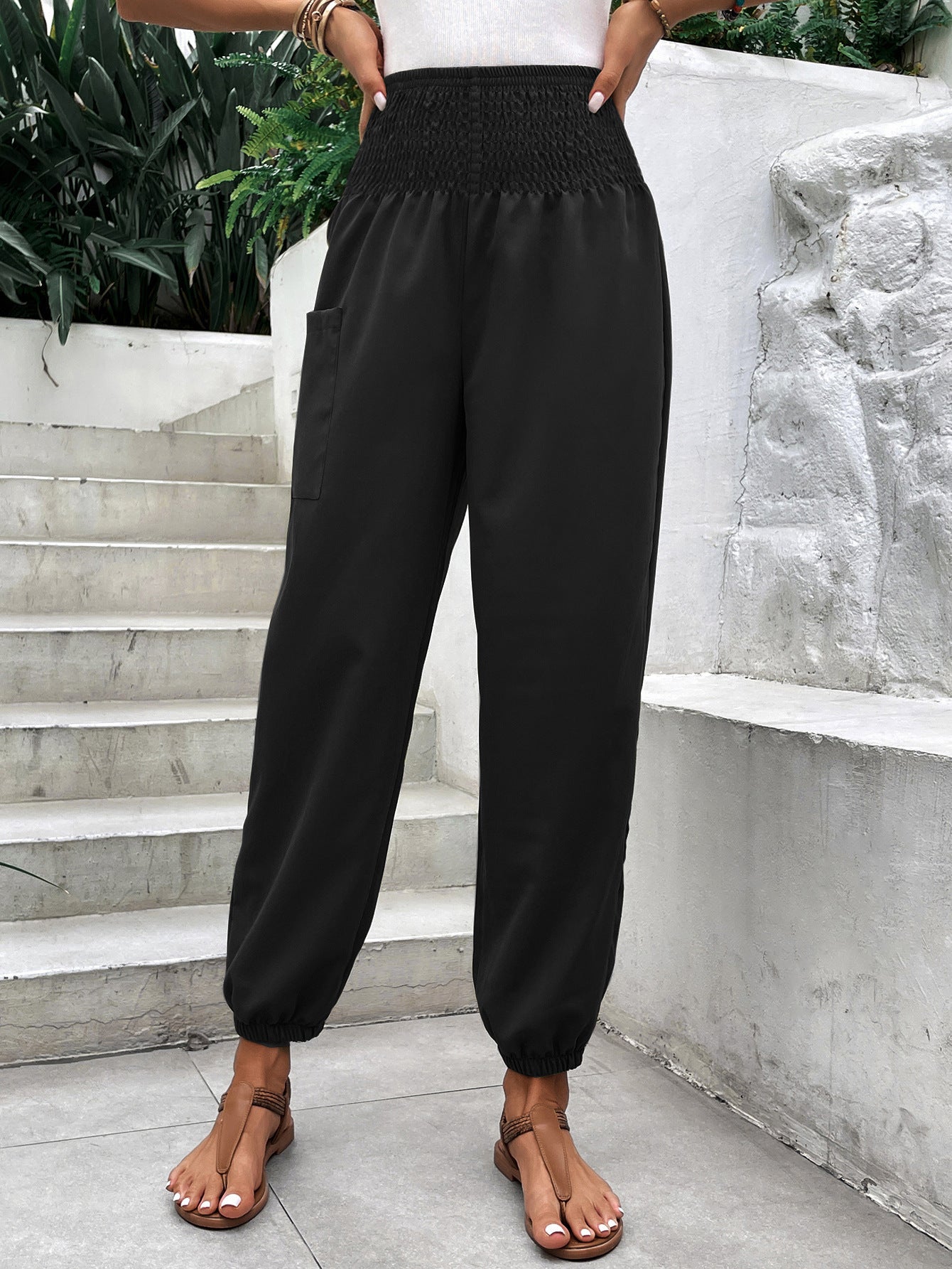 High-Waisted Wide-Leg Pants