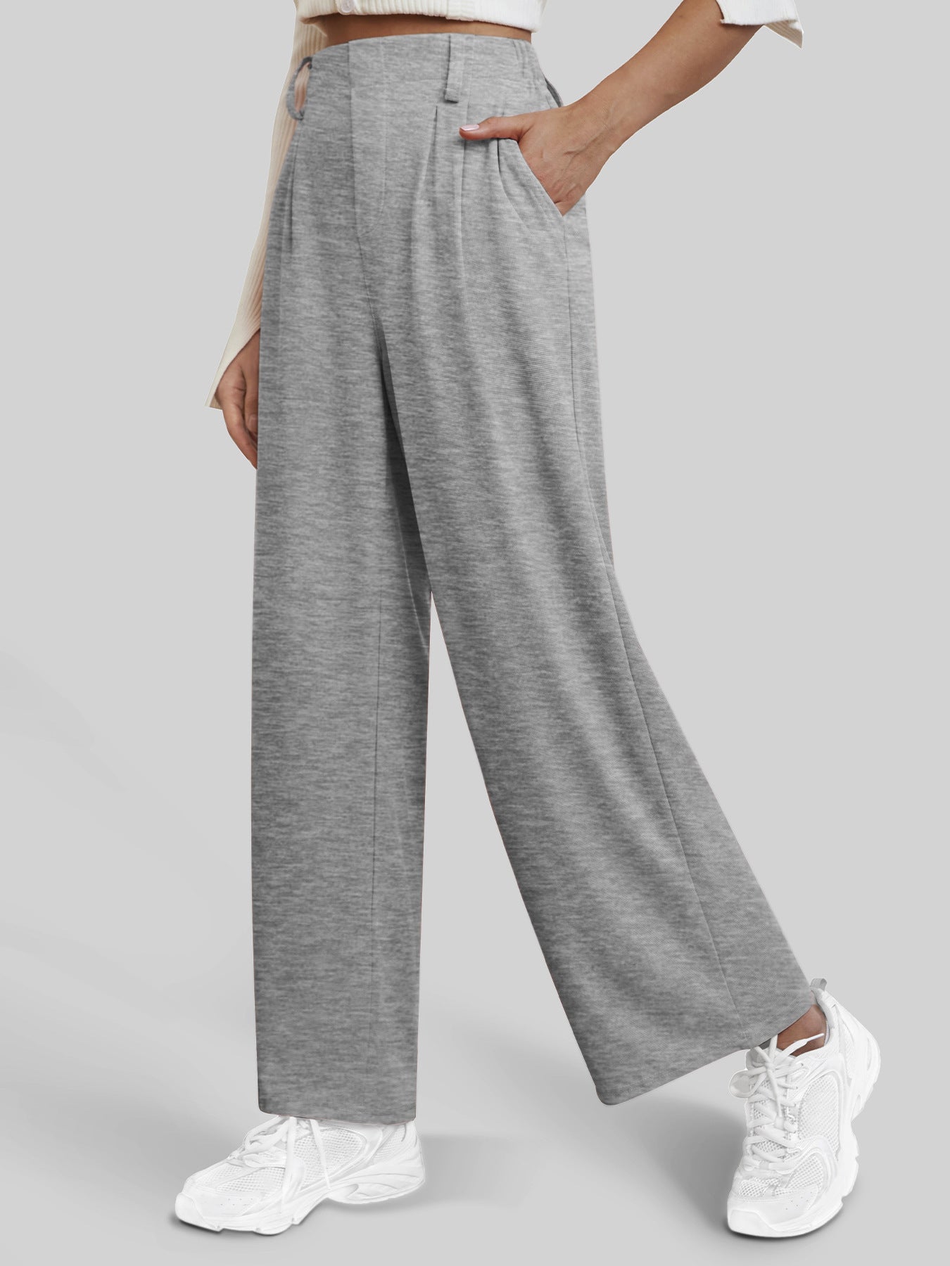 Casual Straight Wide-Leg Pants