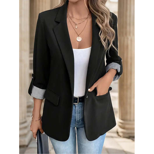 Open-Front Casual Blazer
