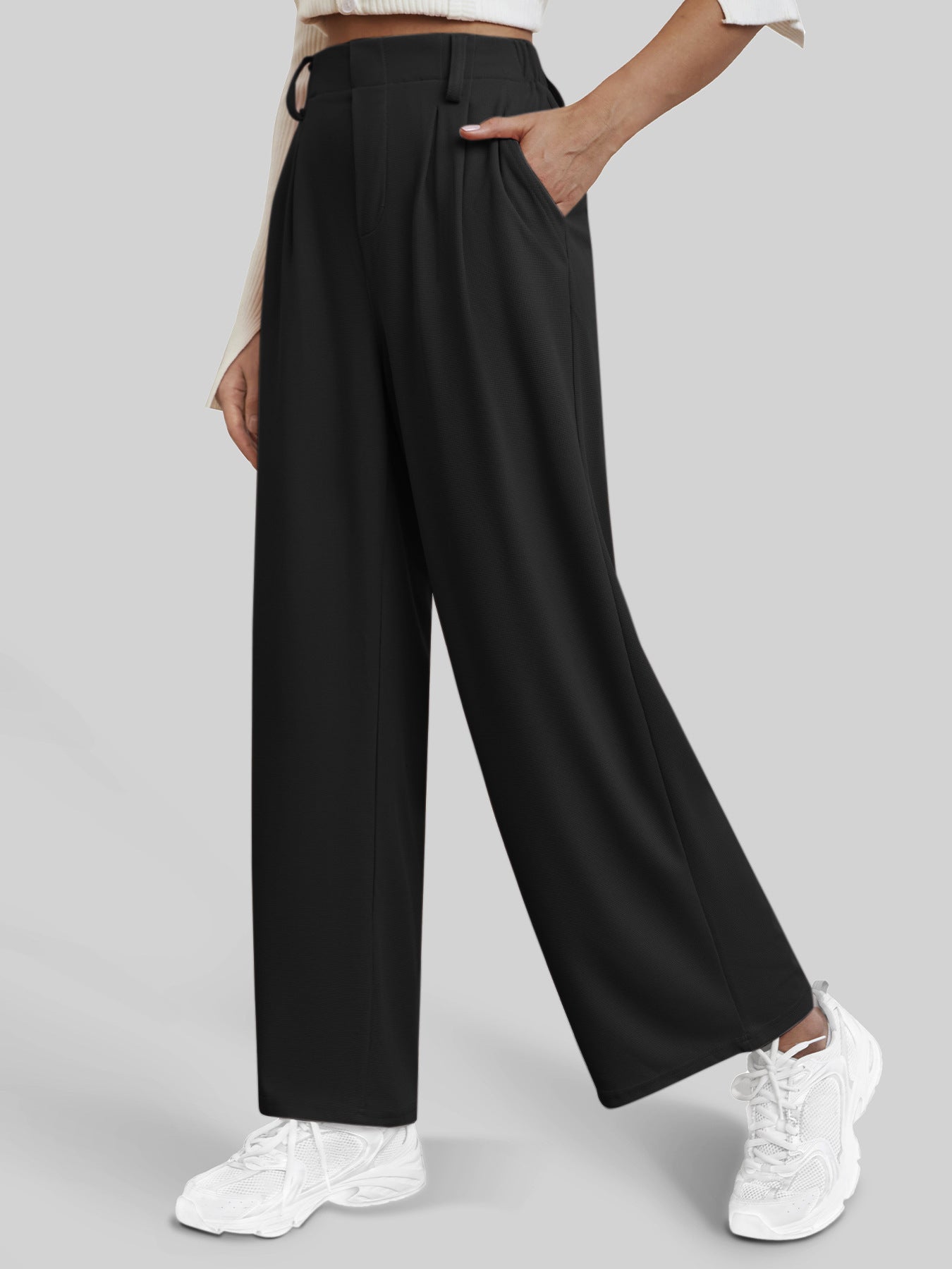 Casual Straight Wide-Leg Pants