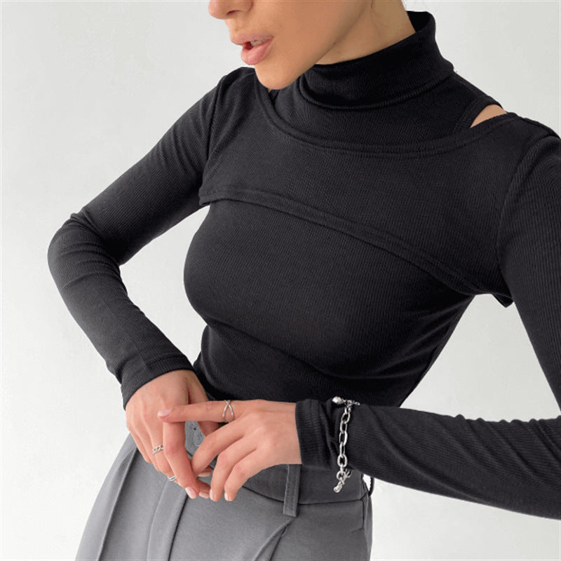 High-Neck Two-Piece Crop Top